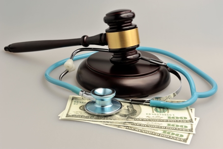 stethoscope gavel money
